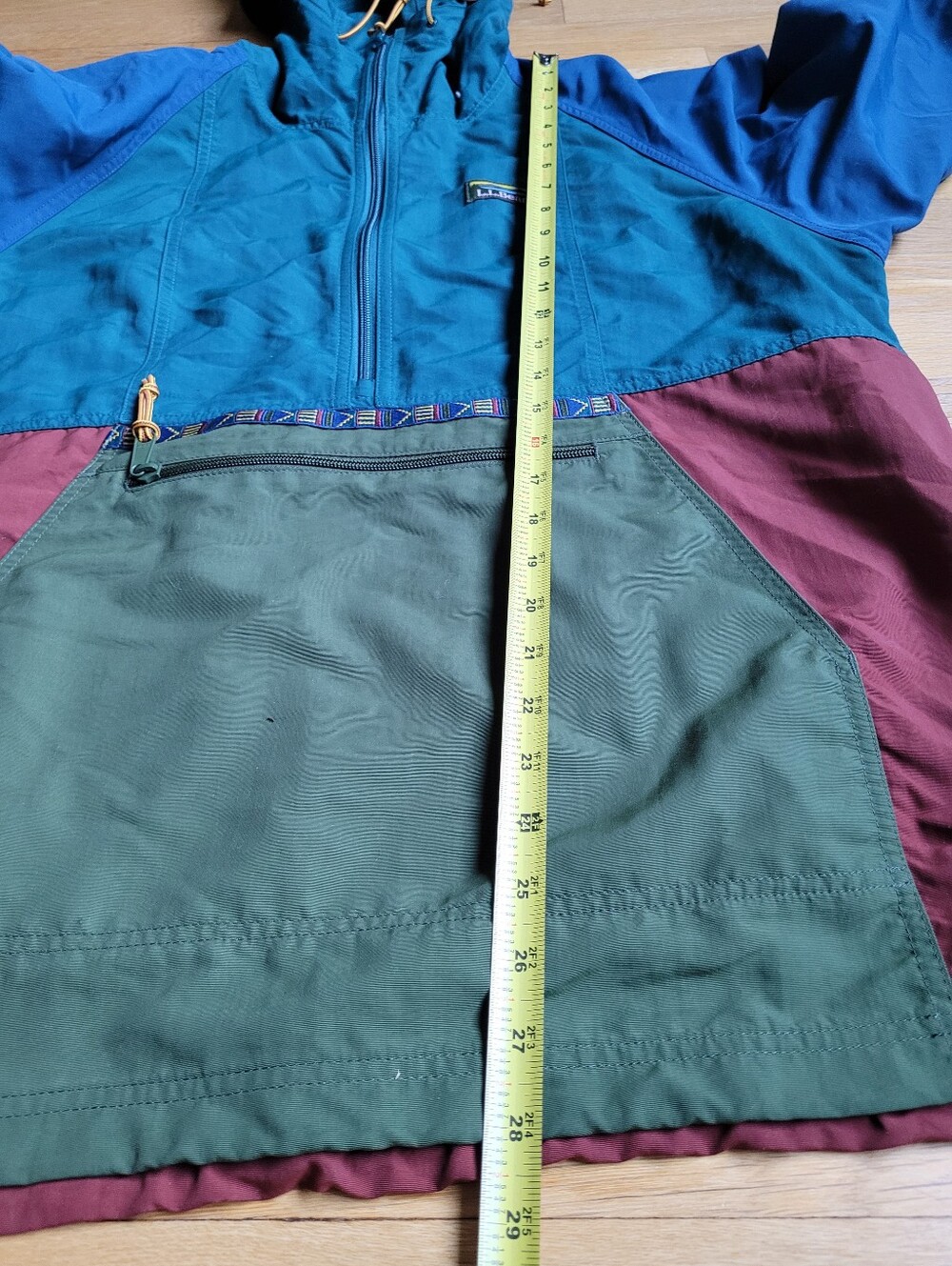 L.L.Bean Colorblock Anorak Pullover Jacket - Picture 13 of 14